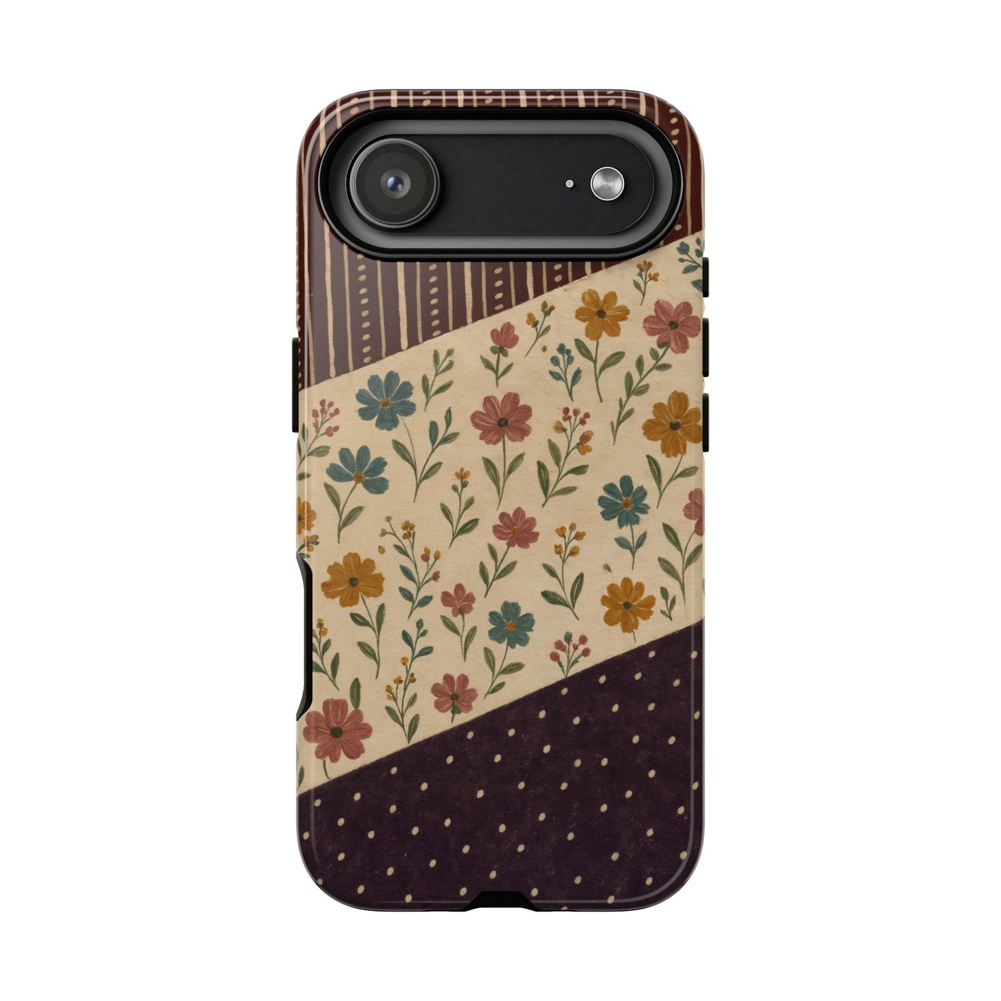 Fall Floral Stripe Tough Case