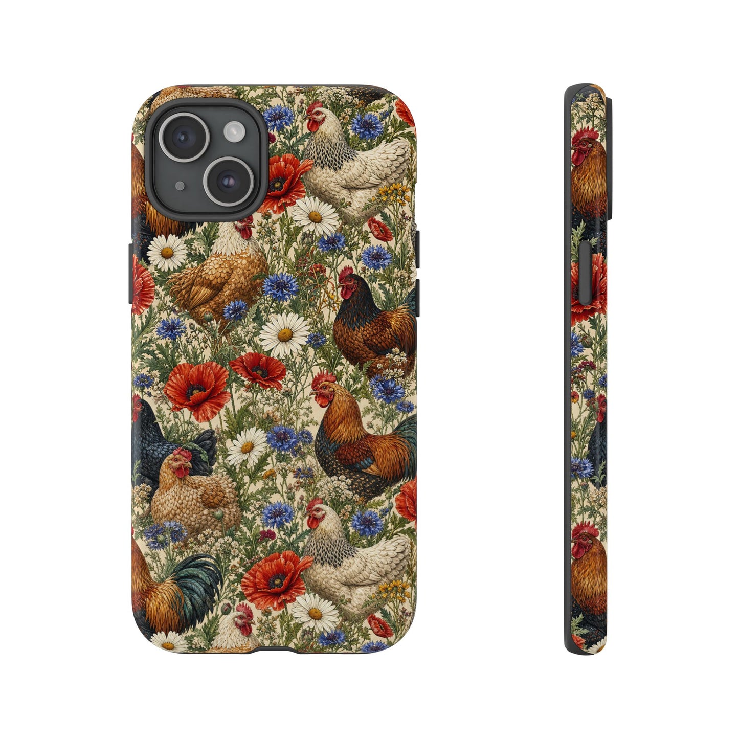 Patriotic Floral Chickens Tough Case