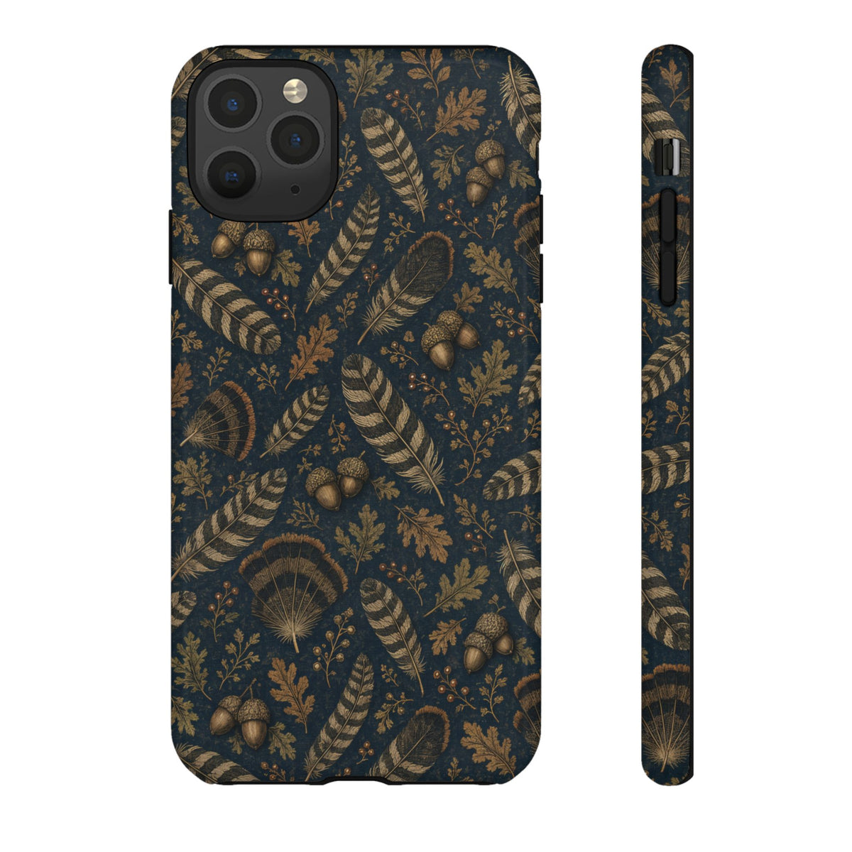 Navy Feathers Tough Case