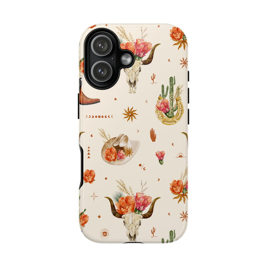 Western Floral Tough Phone Case