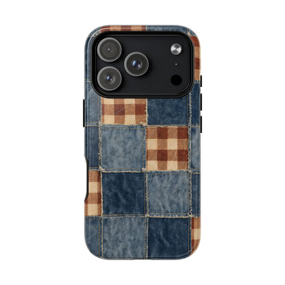 Denim Patchwork Magnetic Case