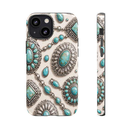 Turquoise Silver Concho Tough Case