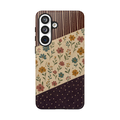 Fall Floral Stripe Tough Case
