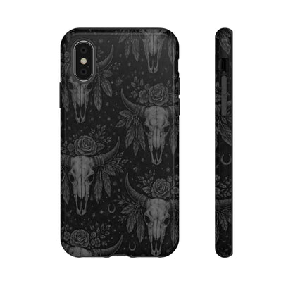 Western Noir Bull Skulls Tough Case