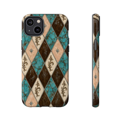 Turquoise Harlequin Tough Case