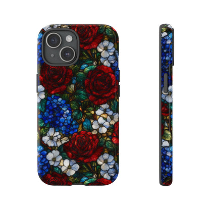 Patriotic Floral Glass Tough Case