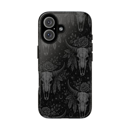 Western Noir Bull Skulls Tough Case
