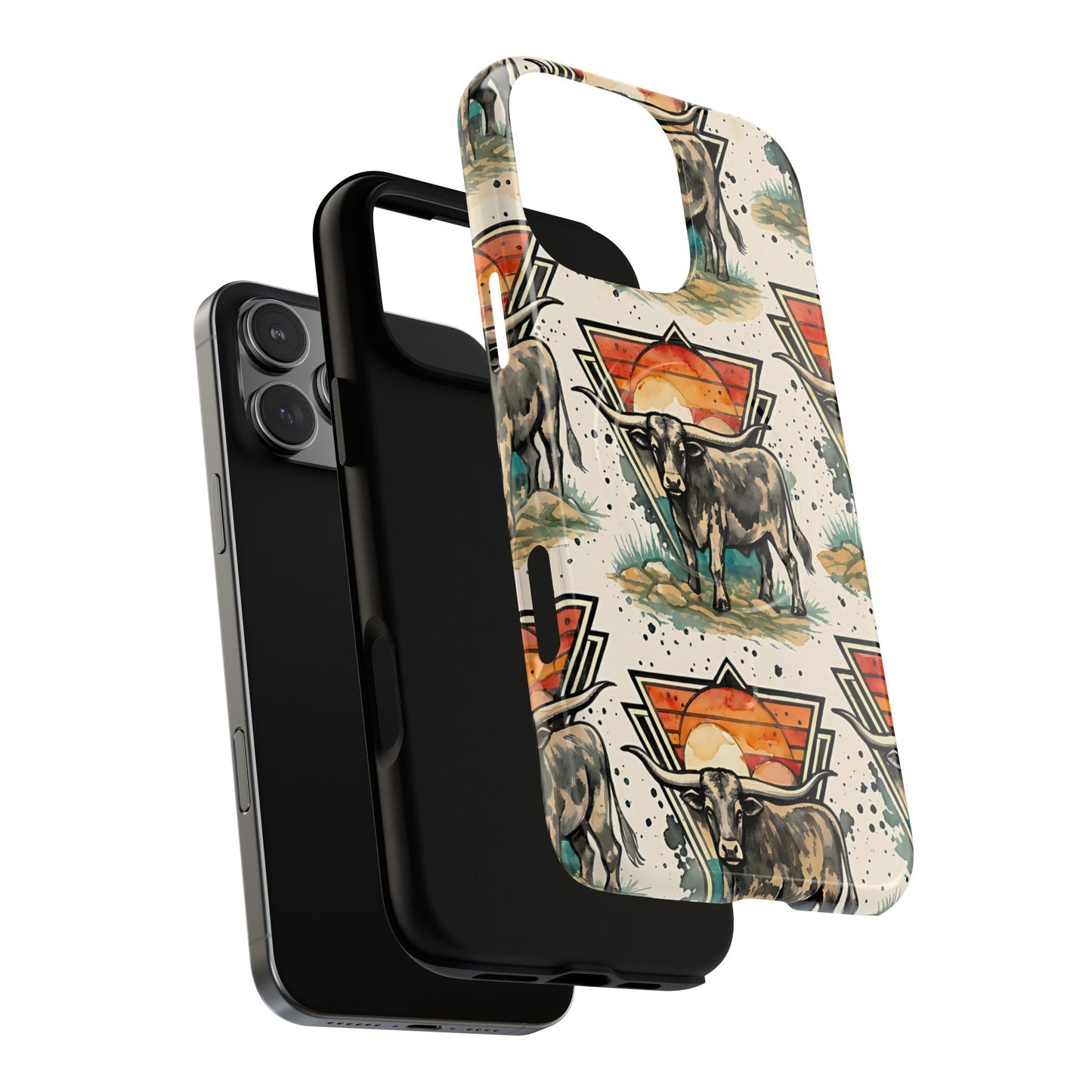 Retro Longhorn Magnetic Case