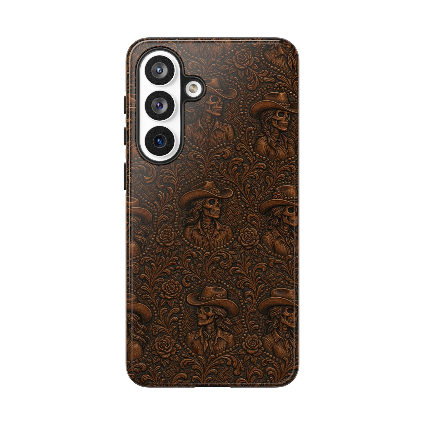 Tooled Skeleton Cowgirl Tough Case