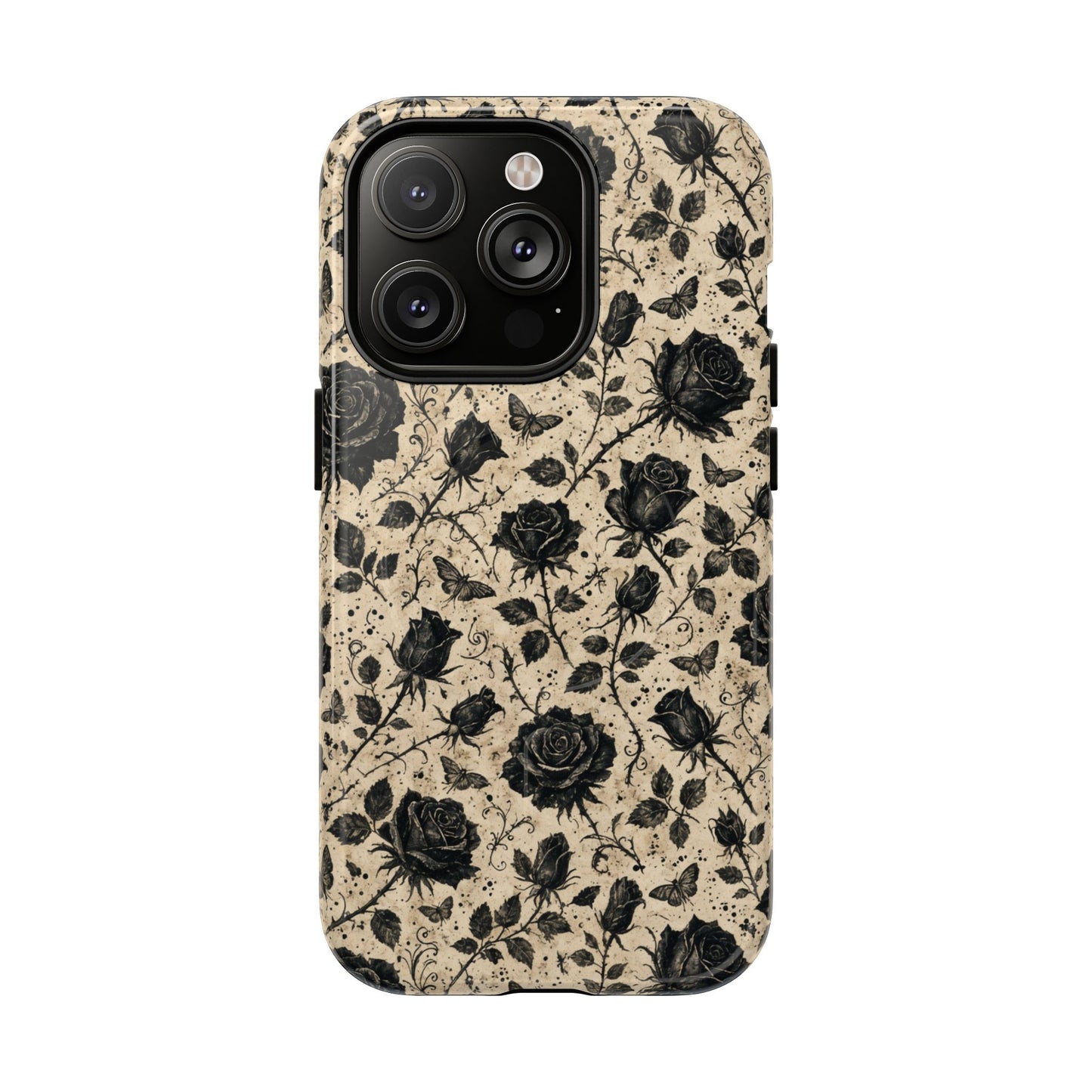 Black Rose Bone Magnetic Case