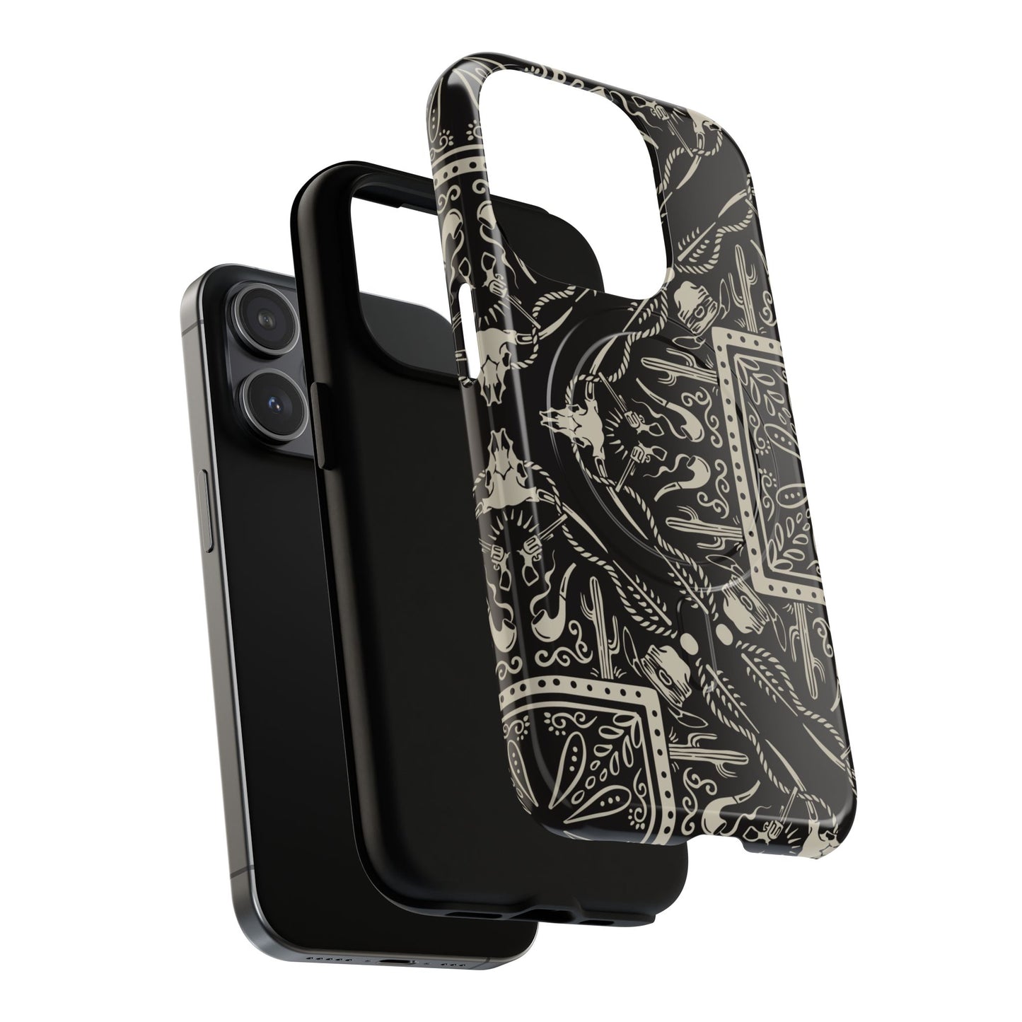 Western Black Bandana Magnetic Case