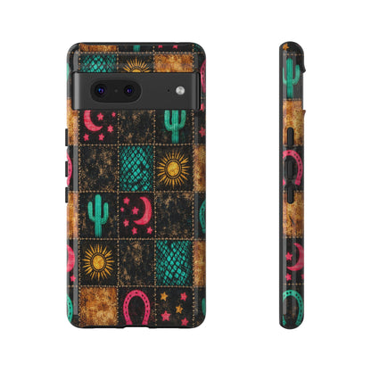 Neon Cactus Patchwork Tough Case