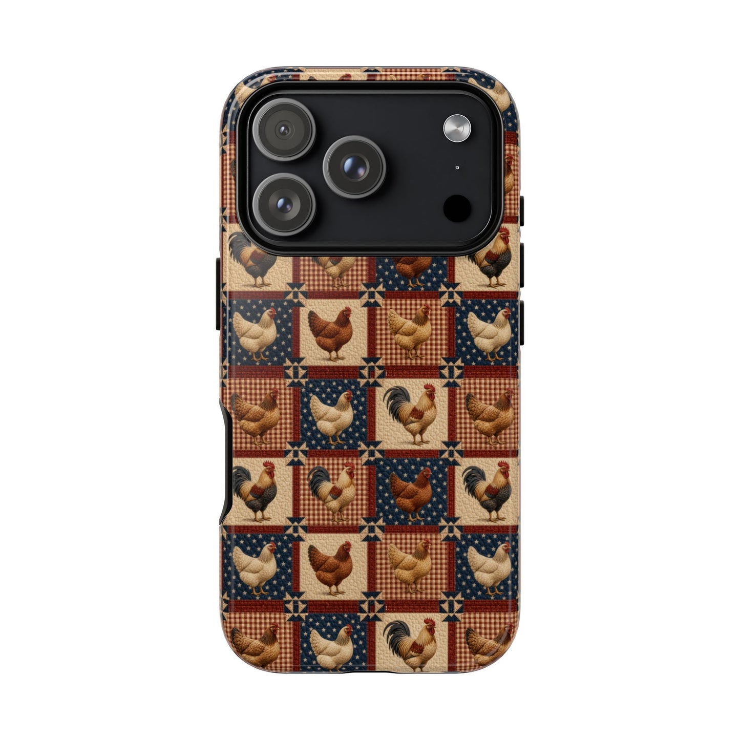 Patriotic Chicken Patchwork Tough Case