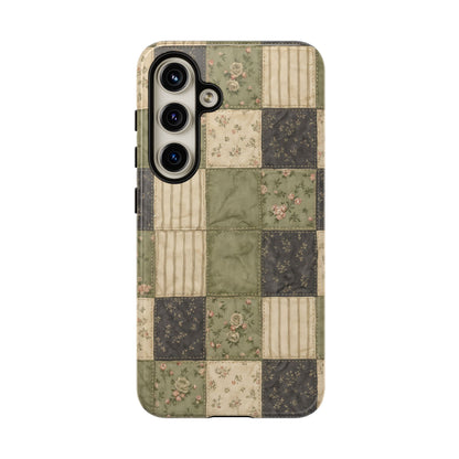 Sage Floral Patchwork Tough Case
