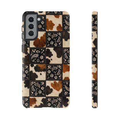 Cowhide Bandana Checkered Tough Case