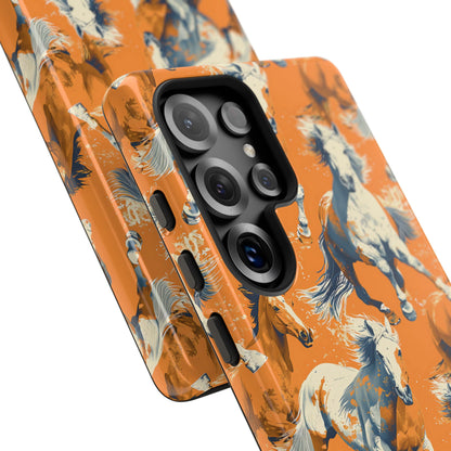 Orange Horses Phone Case