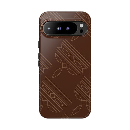 Boot Stitch Pattern Tough Phone Case-Brown