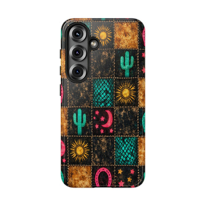 Neon Cactus Patchwork Tough Case