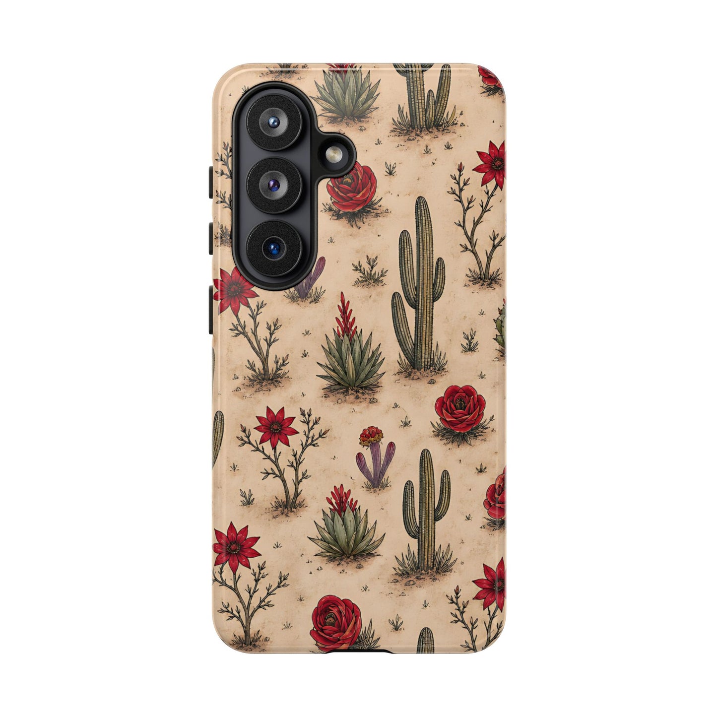 Red Bloom Desert Tough Case