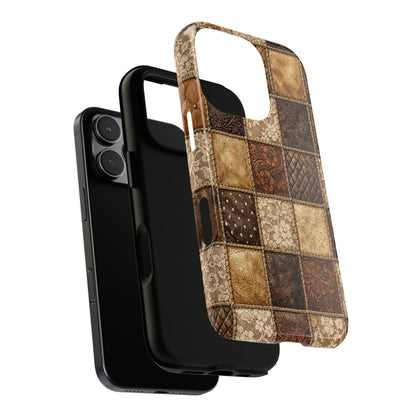 Leather Lace Patchwork Tough Case