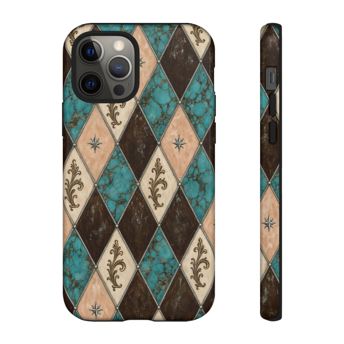 Turquoise Harlequin Tough Case