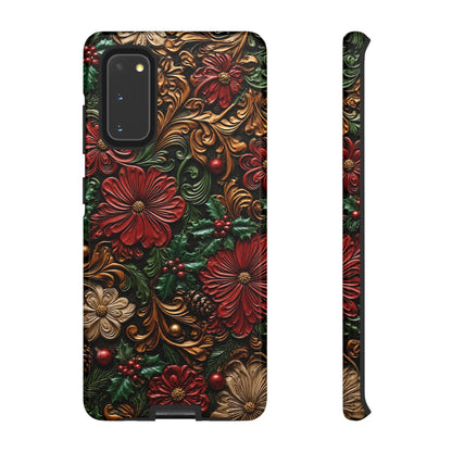 Tooled Christmas Blooms Tough Case