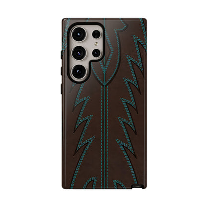 Boot Closeup Brown Turquoise Tough Case