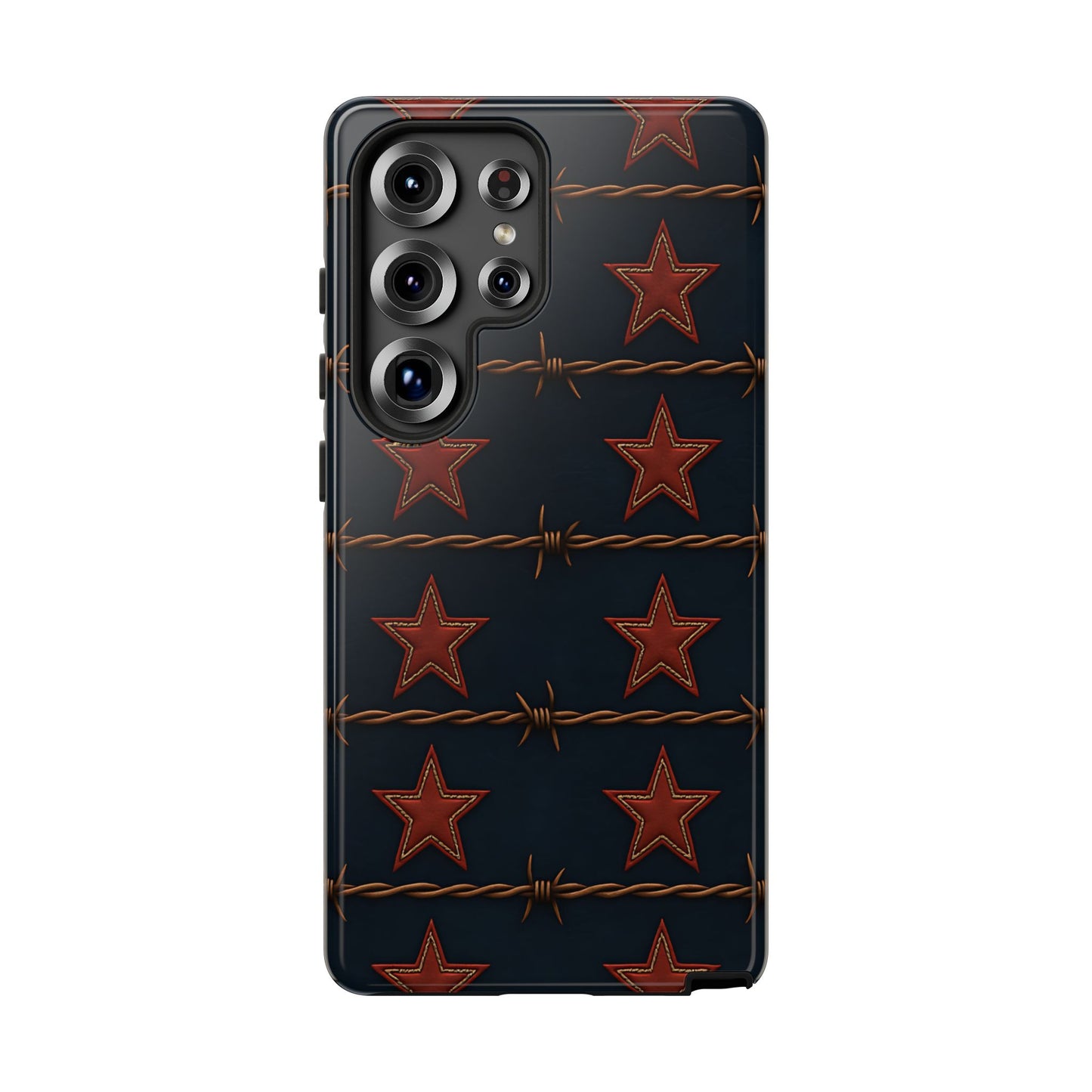 Red Stars + Barbed Wire Tough Phone Case