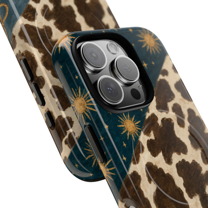 Sunburst Cowhide Swath Magnetic Case