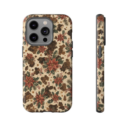 Cowhide Poinsettia Tough Case