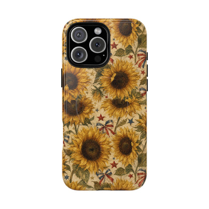 Patriotic Sunflowers Magnetic Case