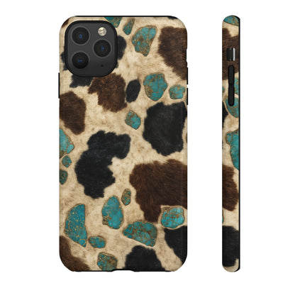 Turquoise Cowhide Tough Case
