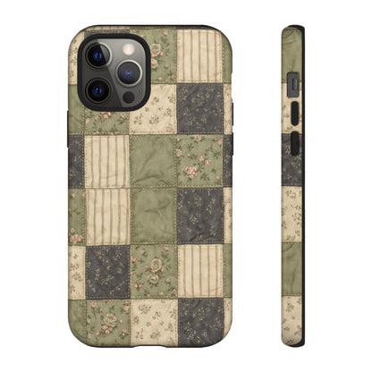 Sage Floral Patchwork Tough Case