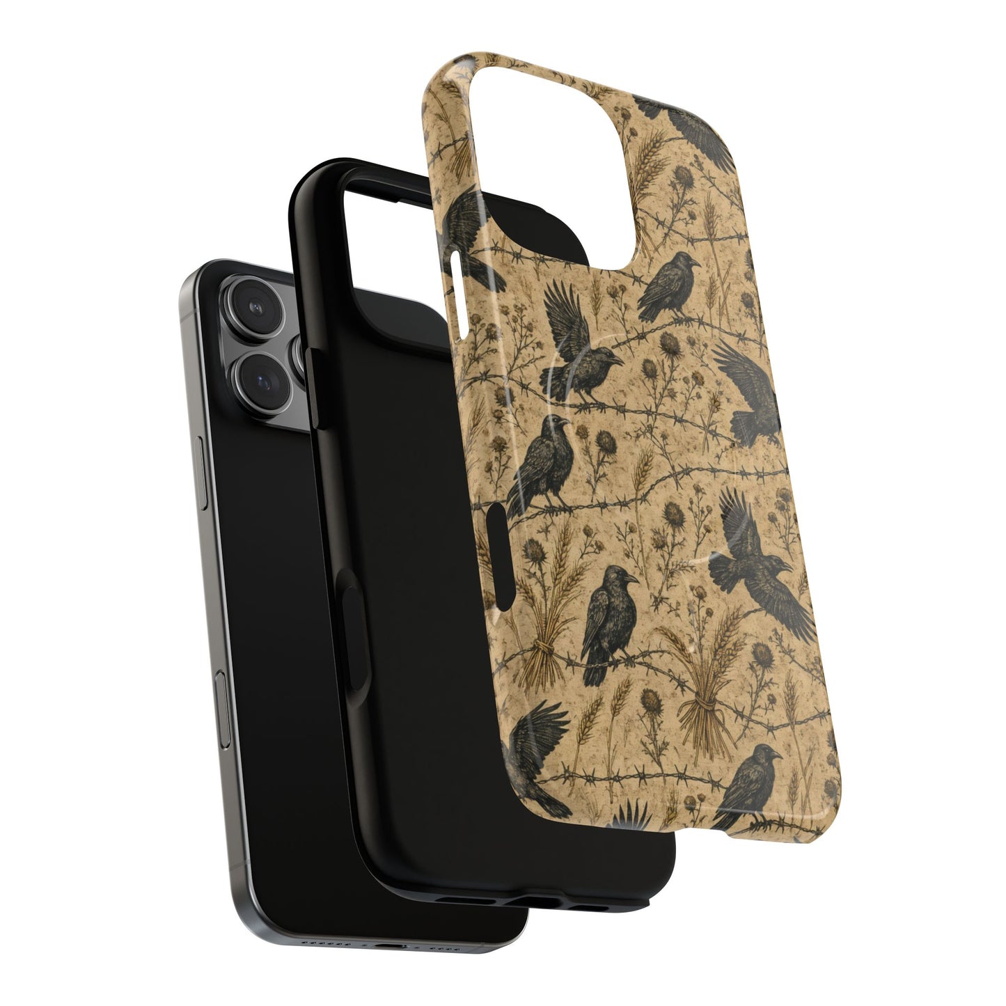 Crow Wheat Barbwire Magnetic Case