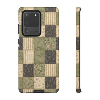 Sage Floral Patchwork Tough Case