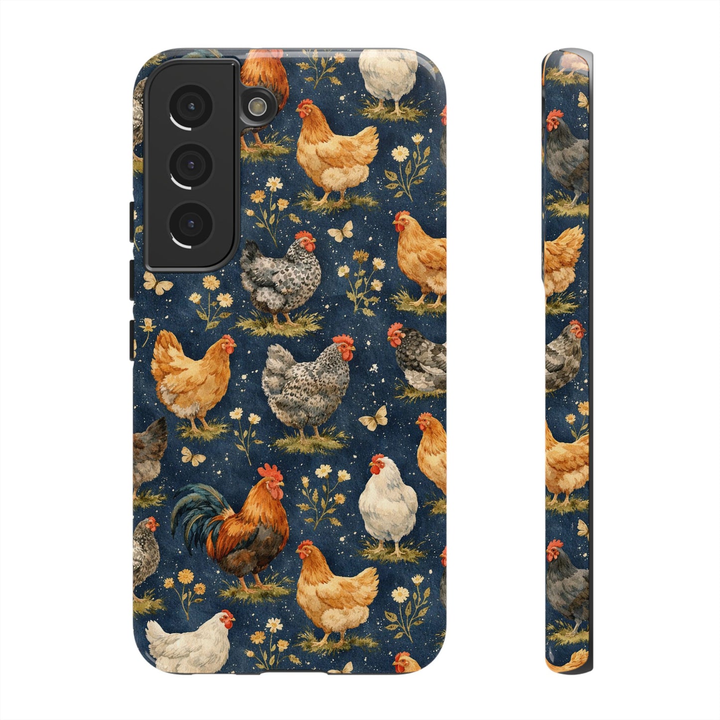 Indigo Chickens Tough Case