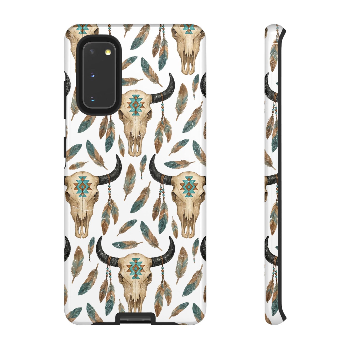 Aztec Feather Skull Tough Case
