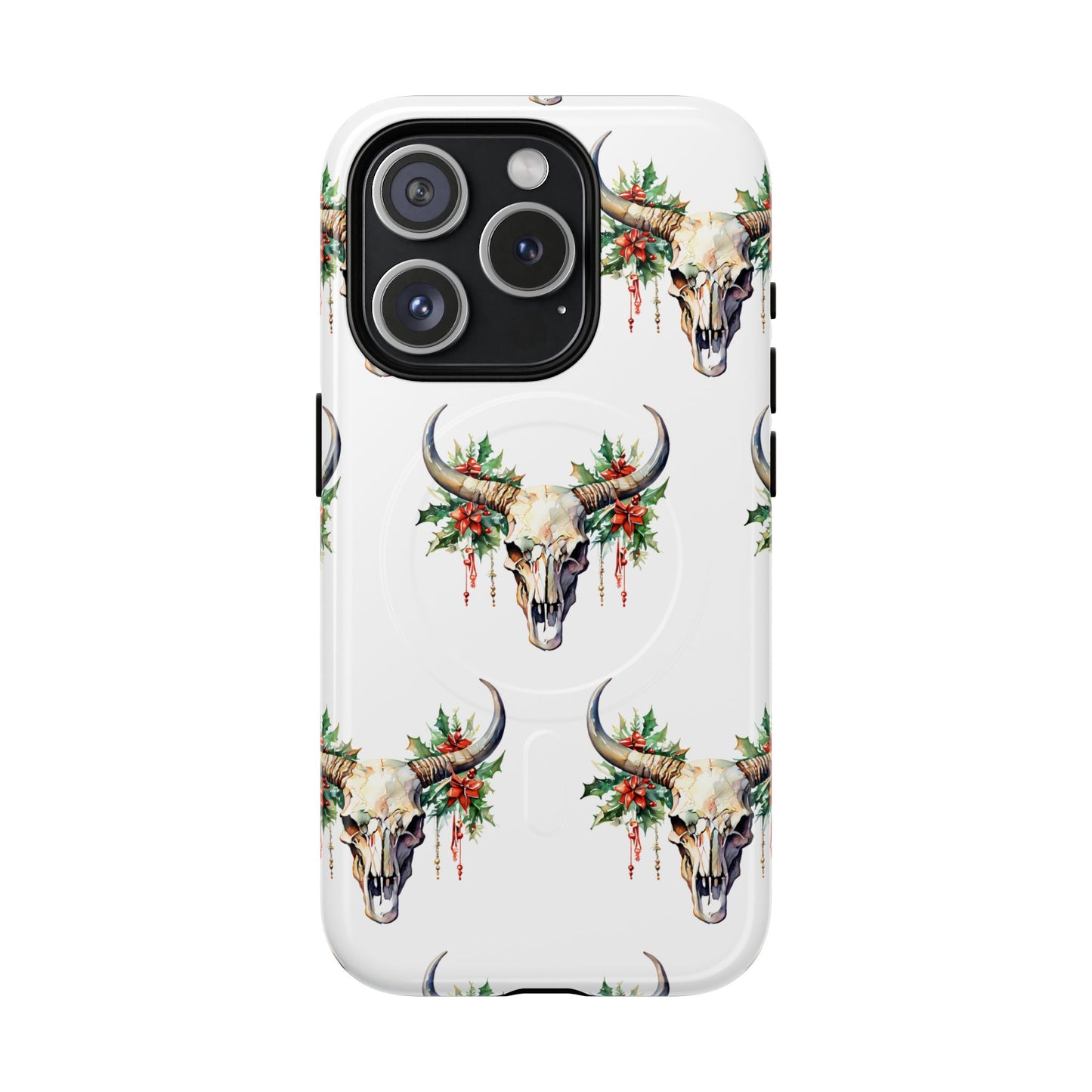 Christmas Bull Skull Magnetic Case