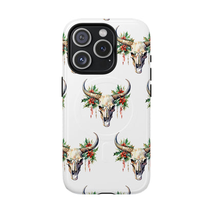 Christmas Bull Skull Magnetic Case