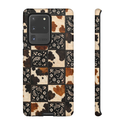 Cowhide Bandana Checkered Tough Case