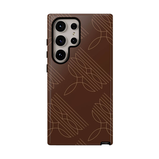 Boot Stitch Pattern Phone Case-Brown