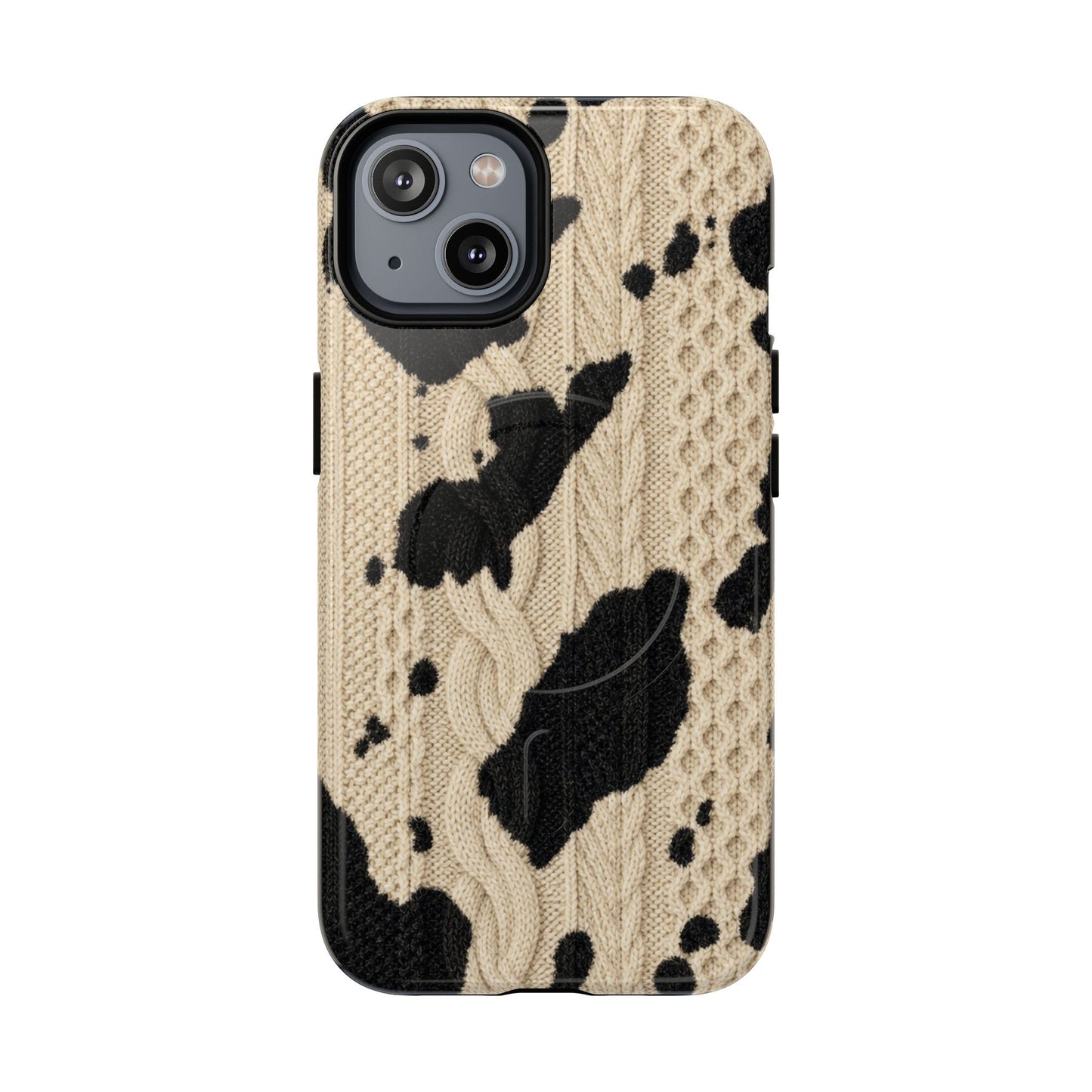 Cable Knit Cowhide Magnetic Case
