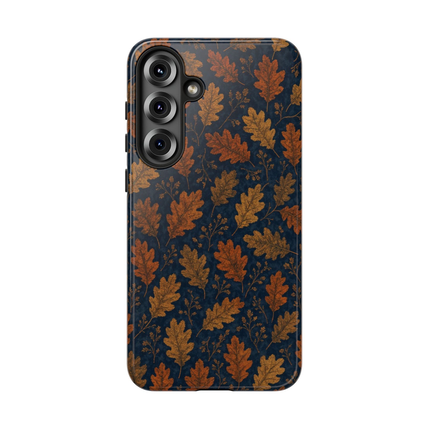 Navy Autumn Leaves Tough Case