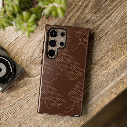 Boot Stitch Pattern Phone Case-Brown