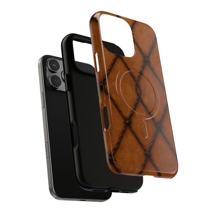 Tan Barbed Wire Grid Magnetic Case