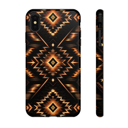 Black Gold Aztec Rug Tough Case