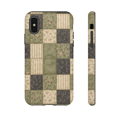 Sage Floral Patchwork Tough Case