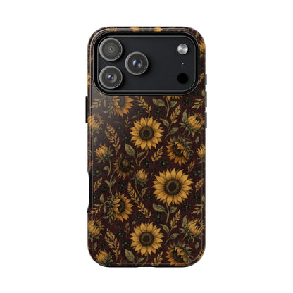 Burgundy Sunflowers Tough Case