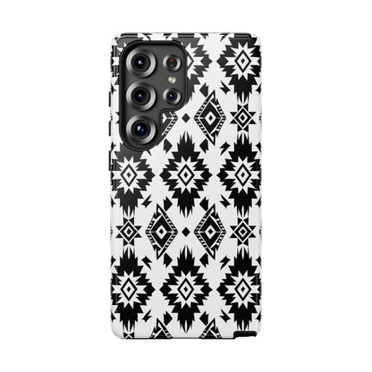 Black White Aztec Tough Phone Case