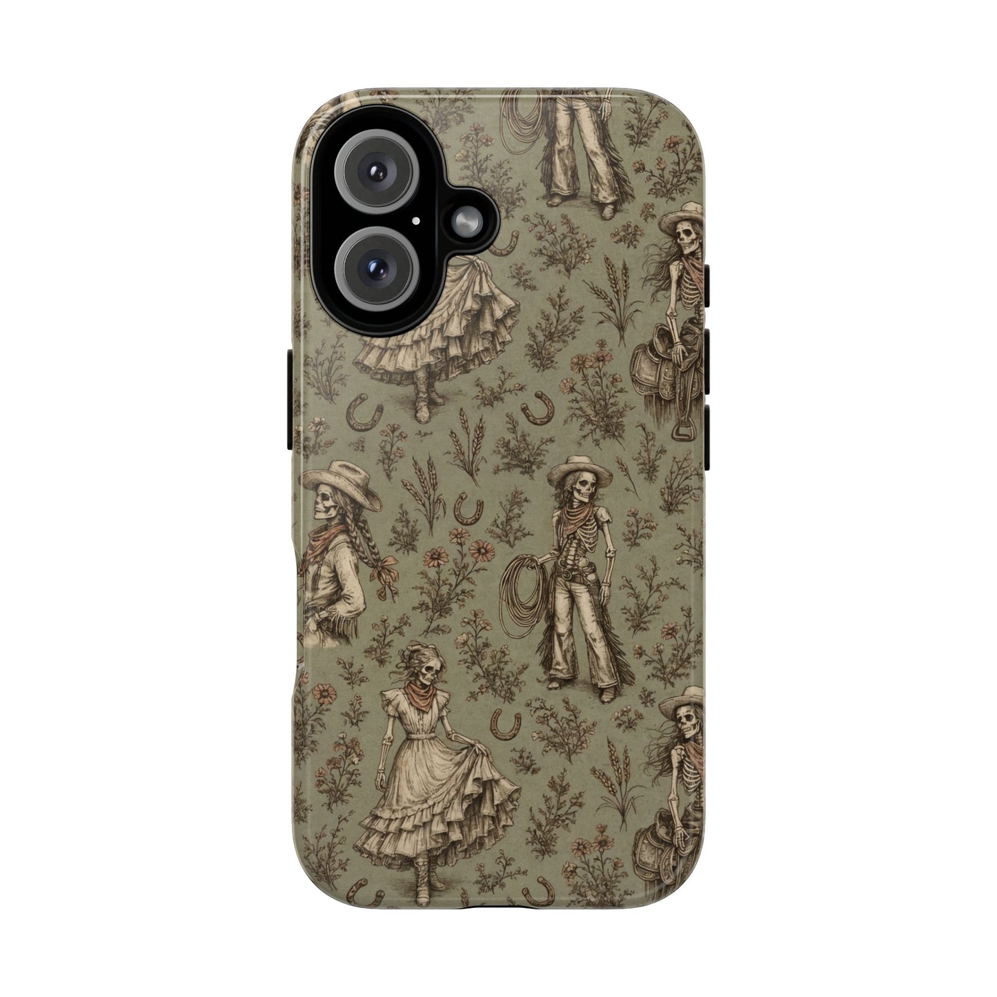 Skeleton Cowgirl Toile Tough Case